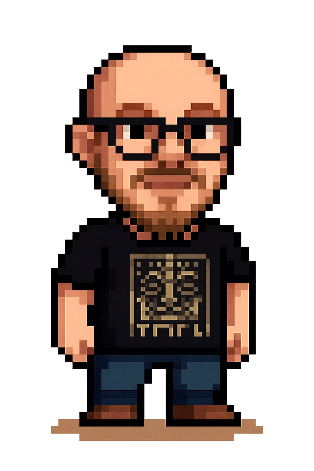 8-bit pixel art self-portrait
