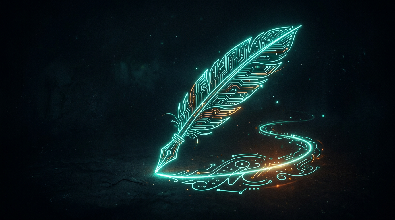 Human in the Loop - circuit trace quill on void